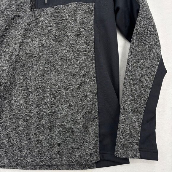 Spyder Half Zip Sweater Jacket Mens XL Gray Black Gait Knit Pullover Fleece Line - Picture 6 of 13